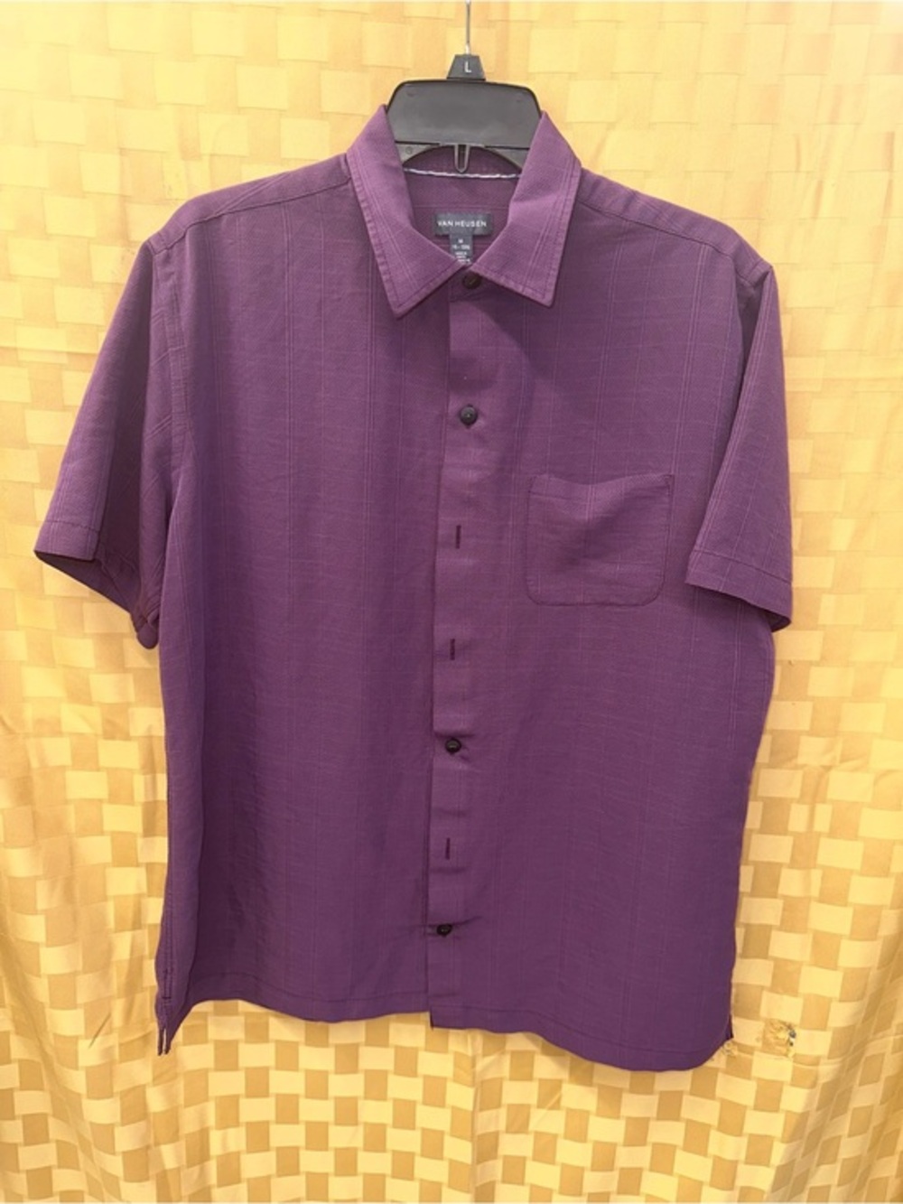 Van Heusen Deep Purple Short-Sleeve Button-Down Shirt